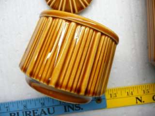 Royal Sealy Japan Pitcher creamer sugar brown stripe lt  