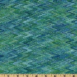  54 Wide Marguerita Knit Blue/Green Fabric By The Yard 