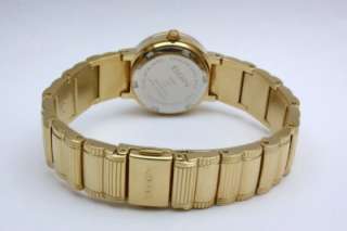 New Elgin Women Austrian Crystals Gold Tone Dress Watch 25 mm EG460 