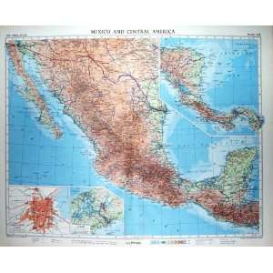  Colour Map 1957 Mexico South America Panama Canal