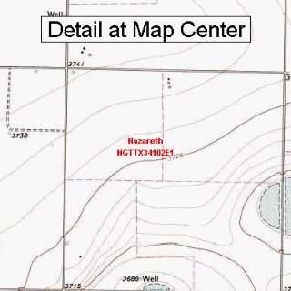  USGS Topographic Quadrangle Map   Nazareth, Texas (Folded 