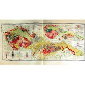  1935 Map Czechoslovakia Geologie Geology Tektonicka