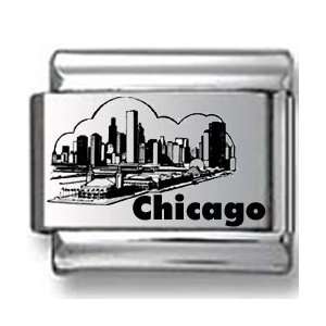  Chicago Skyline Laser Italian Charm Jewelry