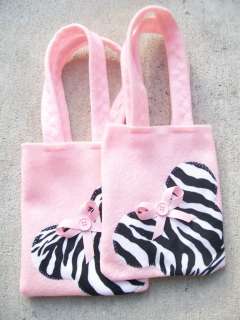 Minnie Mouse/ zebra ~ Sweet # set felt bags~ party supplies  