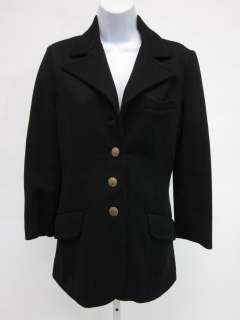 LORD & TAYLOR Black Wool Long Blazer Jacket Sz 12  