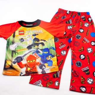 Lego NINJAGO Boys Shirt Pants PAJAMAS Sz 4/5 6/7 8 10/12 Kids Clothing 