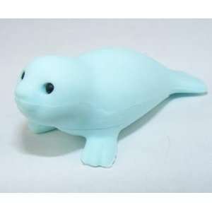  Seal Japanese Mammal Erasers. 2 Pack. Pastel Blue Toys 
