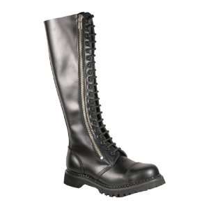  MACHINIST 20 20 Eyelet Double Zippered S/T Blk Le Calf 
