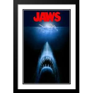  Jaws Framed and Double Matted 20x26 Movie Poster Roy 