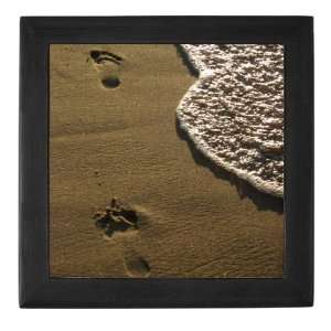  Footprints in the Sand Jesus Keepsake Box by  