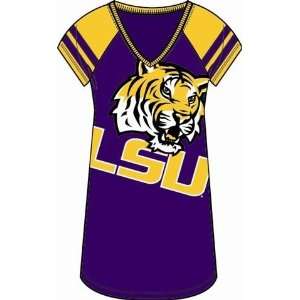 LSU Tigers Louisiana State Womens Jersey Style Nightshirt  
