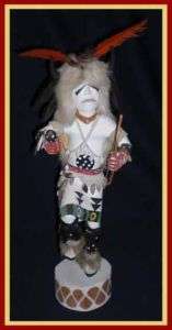 Rare Hopi Kachina Doll White Buffalo by Les David  