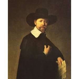   Poster Print   Portrait of buyer Martin Looten by Rembrandt 29.5 X 24