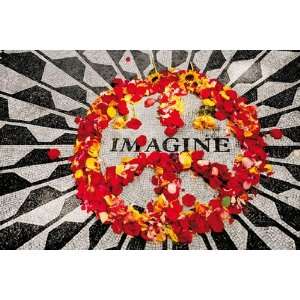 Imagine Monument John Lennon Peace PAPER POSTER measures 36 x 24 