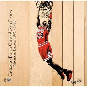  Michael Jordan Chicago Bulls Game Used Floor Display (Dunk 