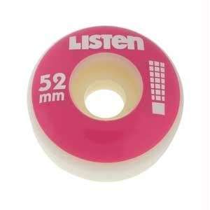 Listen Pink Logo 52mm, Set of 4 