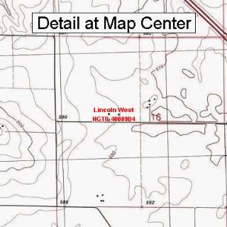  USGS Topographic Quadrangle Map   Lincoln West, Illinois 