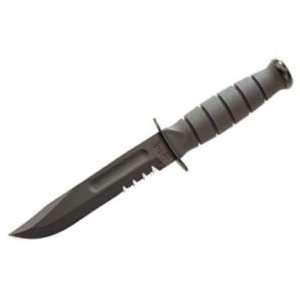  Ka bar Knives 1257 Short Drop Point Part Serrated Fixed Blade Knife 
