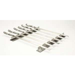   Stainless Steel Kabob Rack with Six Skewers Set Patio, Lawn & Garden