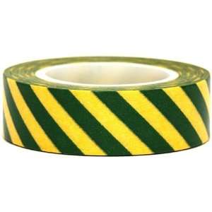  yellow Washi Masking Tape deco tape green stripes Toys 