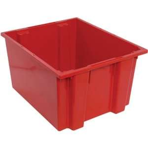   23 1/2 Inch by 19 1/2 Inch by 13 Inch Stack and Nest Tote, Red, 3 Pack