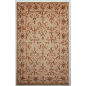  Kas Emerald Scroll 9011 Ivory 8 X 11 Area Rug