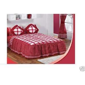  Red Katty Bedspread Bedding Set Full