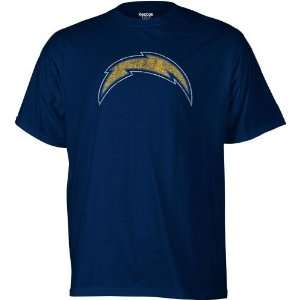 San Diego Chargers Reebok Distressed Faded Logo T Shirt 