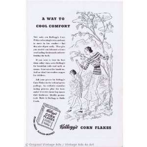  1935 Kelloggs Corn Flakes A Way To Cool Comfort Vintage 