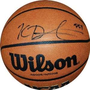  Kevin Durant Autographed Wilson NCAA Basketball   POY 