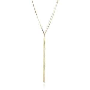    Leslie Danzis Flat Snake Chain Lariat Style Necklace Jewelry