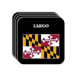 US State Flag   LARGO, Maryland (MD) Set of 4 Mini Mousepad Coasters