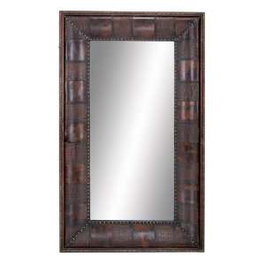   Classy Decorative Wood Leatherette Large Wall Mirror
