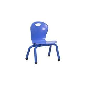  Blue Plastic Stackable School Chair with Painted Legs and 