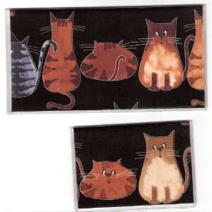  Checkbook Cover Debit Set Kitty Cat Tails 