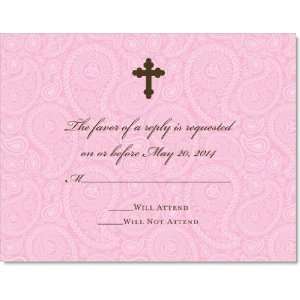  His Praise Pink Paisley on Crystal Response Cards