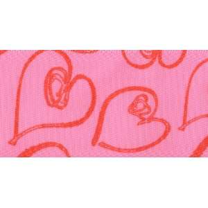  Venus Ribbon V15416 D12 1 1/2 Inch Doodle Heart SF Satin 