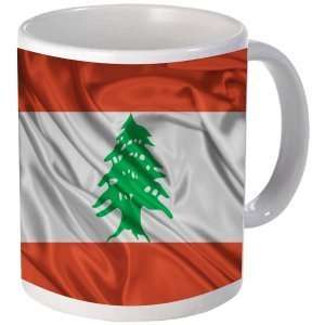  Rikki Knight Lebanon Flag Photo Quality 11 oz Ceramic 