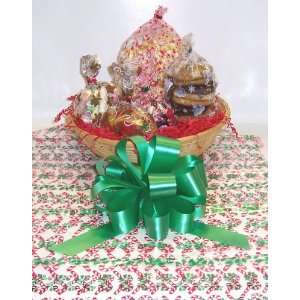 Scotts Cakes Small Father Christmas Holiday Basket no Handle Candy 