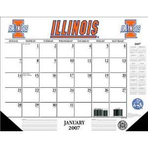   Fighting Illini NCAA 2007 Office Desk Calendar