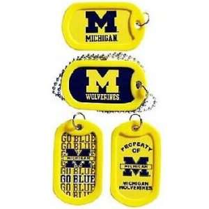 University Of Michigan Jewelry Necklace Dogtags Case Pack 
