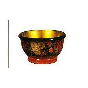   painted Khohloma Wooden Decorative Cup/Bowl * 70 x 130 mm * # x.151