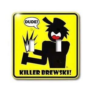 Mark Grace SCREAMNJIMMY Drinkin Hazards   KILLER BREWSKI yellow sign 1 