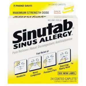  Sinutab Ms Sinus Allergy Caplet 24 Count Health 