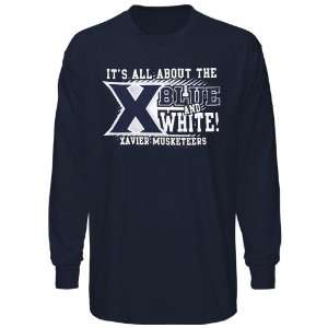 Xavier Musketeers Navy Blue All About Blue & White T shirt