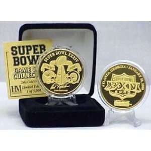   Rams 24KT Gold Plate Gold Super Bowl Axis Flip Coin