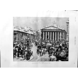  1887 Street Scene Bank Building London Logsdail Art