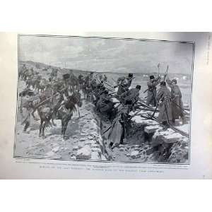  Russian Raid On Railway Nr Newchwang 1905 Print