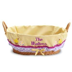  Personalized Woven Basket with Liner   Easter