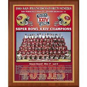 Healy San Francisco 49Ers Super Bowl Xxiv Champions 13X16 Team Picture 